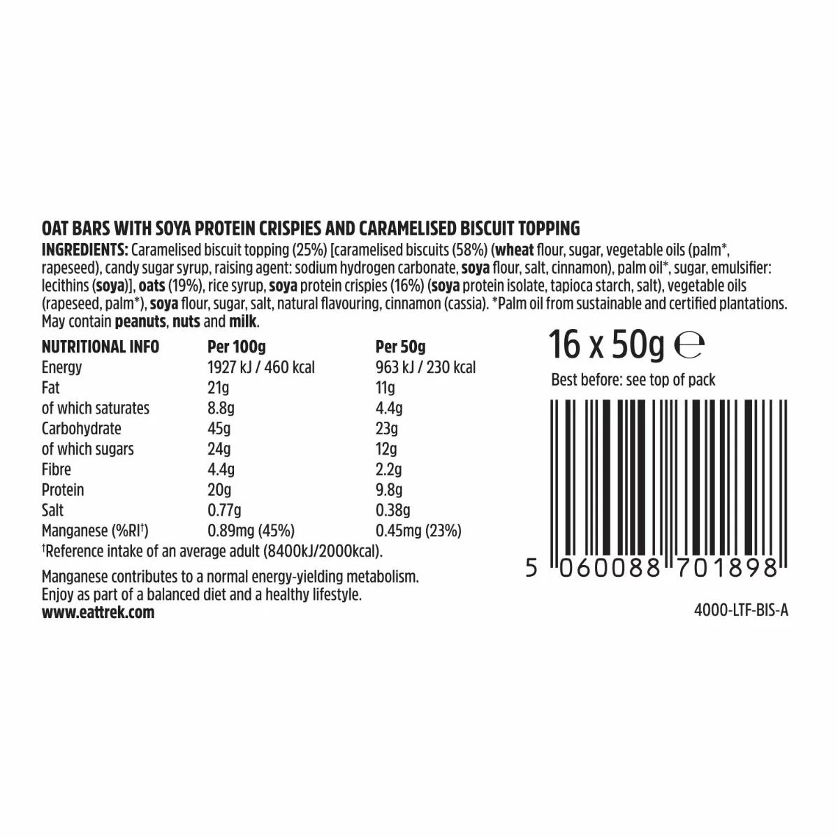 Trek Biscoff Flapjack, 800g