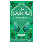 Pukka Organic Three Mint Tea 20 Herbal Tea Bags 32g Refreshing Mint Blend