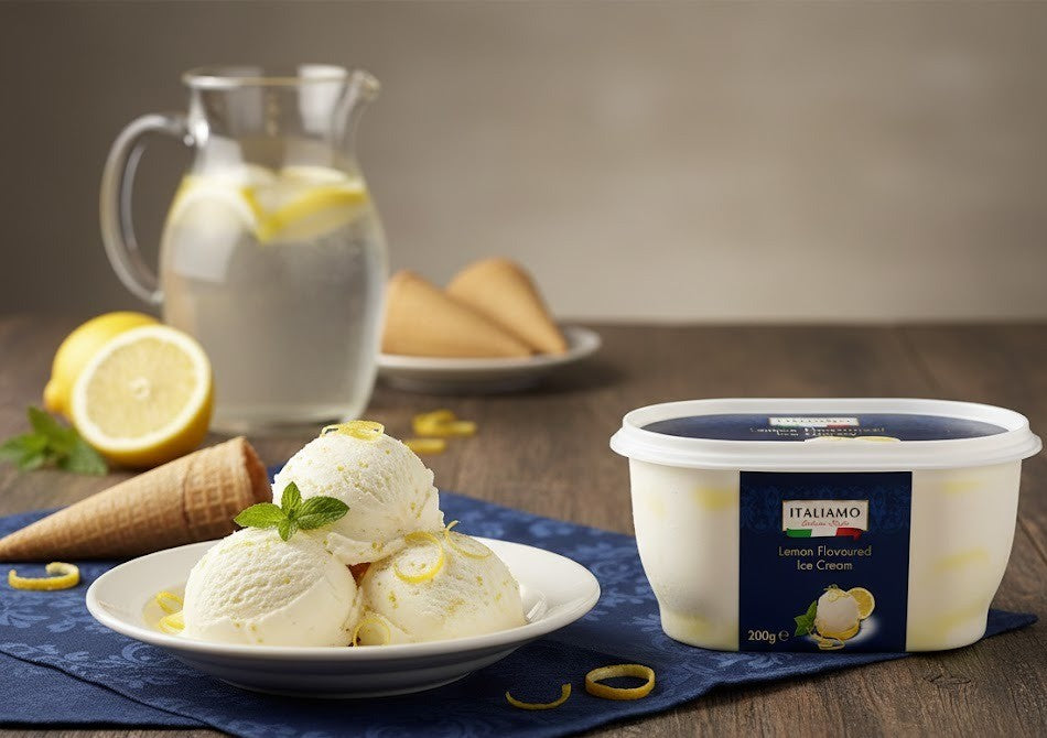 Italiamo Lemon Flavoured Ice Cream 200g Summer Refreshing Treat