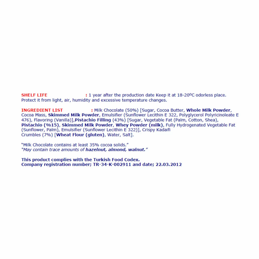 Evadore Dubai Style Chocolate Bar 1kg – Pistachio & Kadayif Filled Milk Chocolate