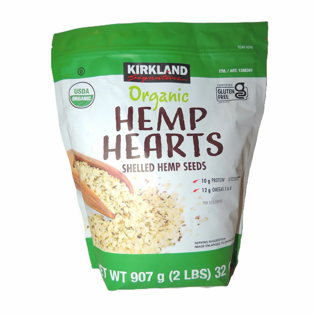 Kirkland Signature Organic Hemp Hearts – 907g | Premium Organic Shelled Hemp Seeds for Baking, Smoothies & Salads