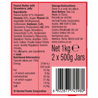 Skippy Strawberry Stripe Peanut Butter, 2 x 500g