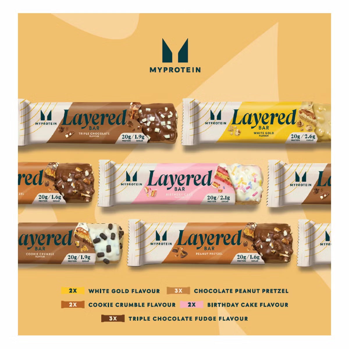 MyProtein Layered Bar Multipack, 12 x 60g