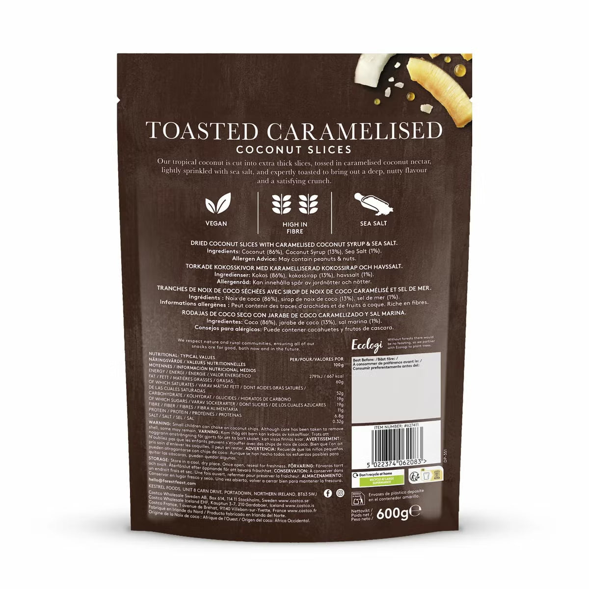 Forest Feast Toasted Caramelised Coconut Slices, 600g  No rating value. Same page link. (0)