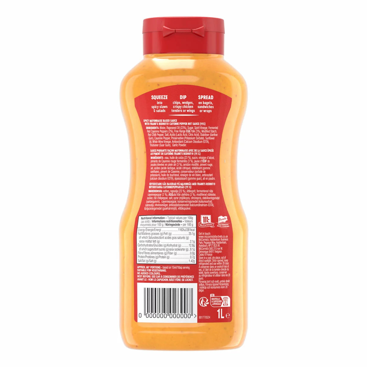 Frank's RedHot Spicy Mayo, 1L
