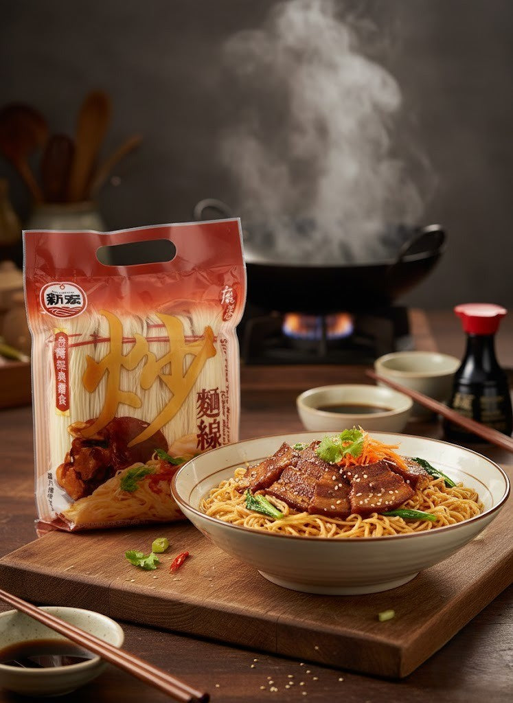 Shinhong Stir Fried Thin Noodles 600g – Quick-Cooking Asian Noodles