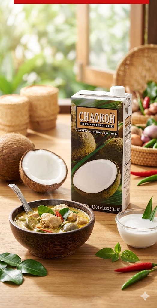 CHAOKOH Coconut Milk UHT Creamy Coconut Milk for Cooking Baking and Recipes