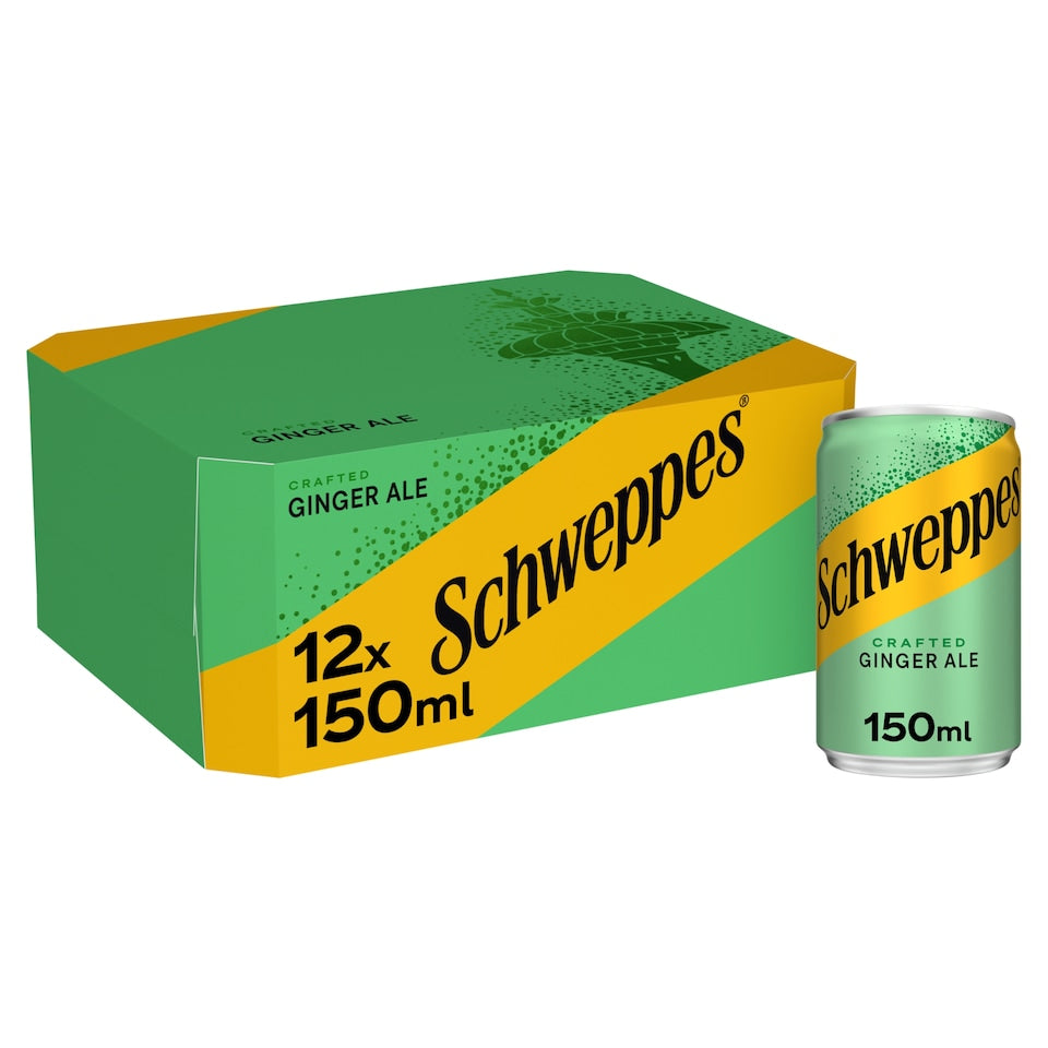 Schweppes Canada Dry Ginger Ale 12x150ml Crisp Sparkling Refreshment