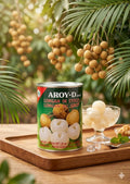 AROY-D Canned Longan in Syrup – Sweet Tropical Fruit for Desserts & Drinks