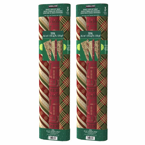 540 Sq ft Christmas Trio Wrap Pack - Traditional