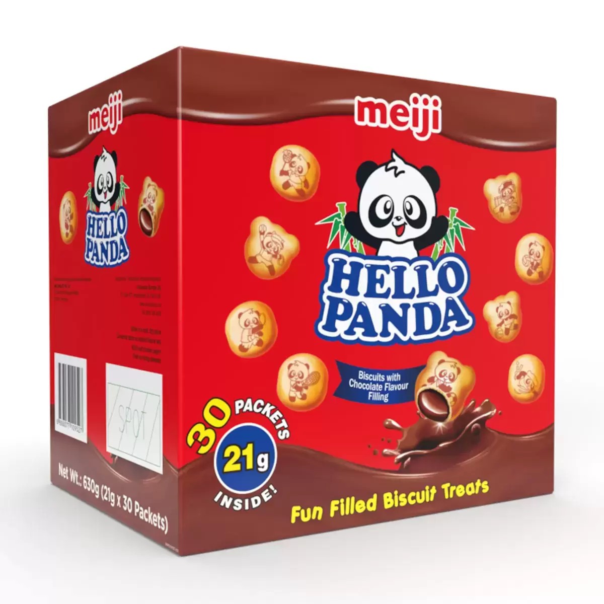 Hello Panda Chocolate Filled Biscuits 30 x 21g Crunchy Chocolate Snack Pack