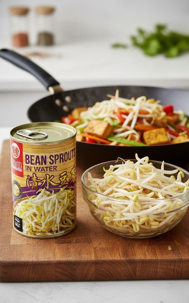 Double Happiness Bean Sprouts in Water – Crisp Ready-to-Use Mung Bean Sprouts