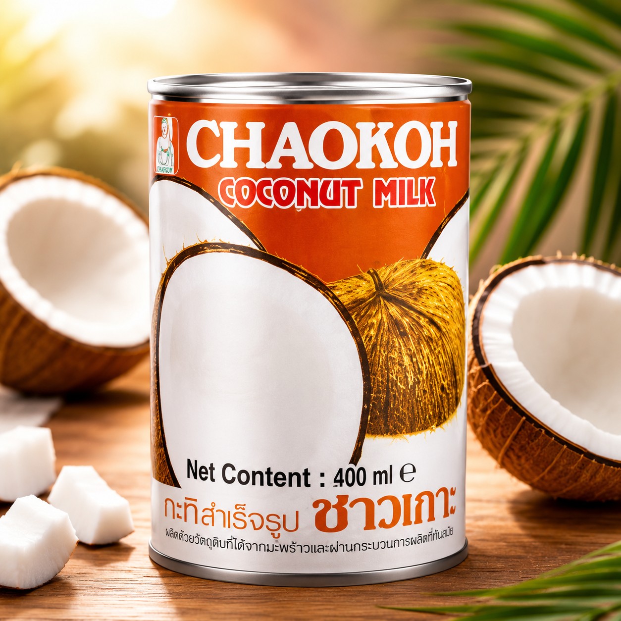 CHAOKOH Coconut Milk 400ml Creamy Coconut Milk for Curries Soups and Cooking