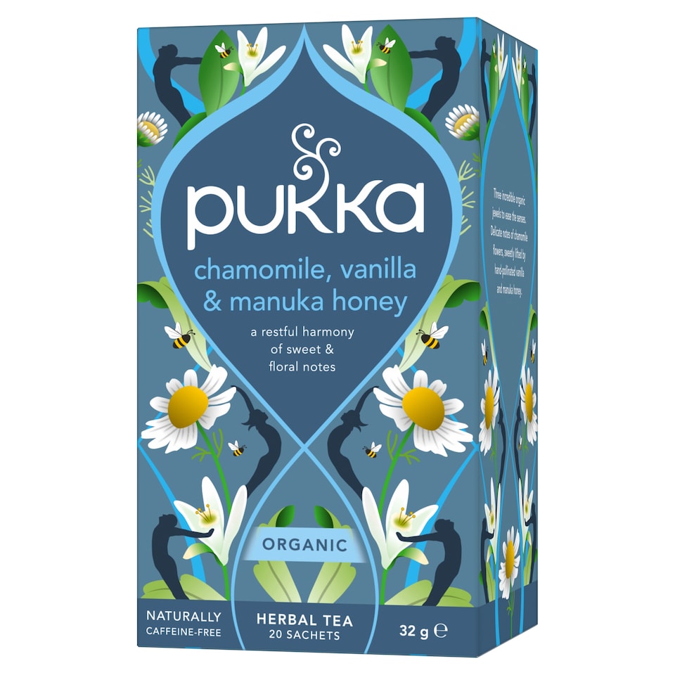 Pukka Organic Chamomile Vanilla & Manuka Honey Tea 20 Bags 32g Herbal Blend