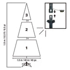 6.5ft (1.98m) Pre-Lit Aspen Artificial Christmas Tree with 1200 Colour Changing Micro LED Lights