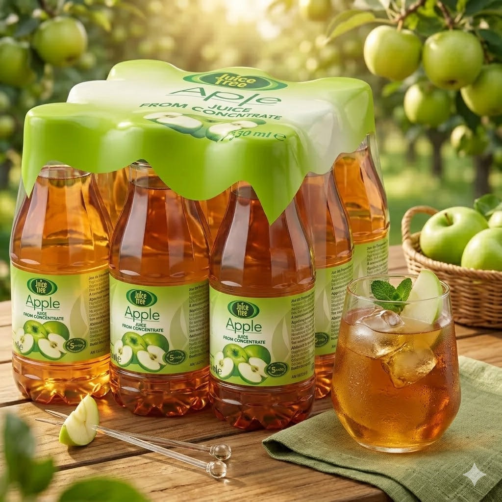 Juice Tree Apple Juice 12 x 330ml – Refreshing Fruit Juice Drink Multipack