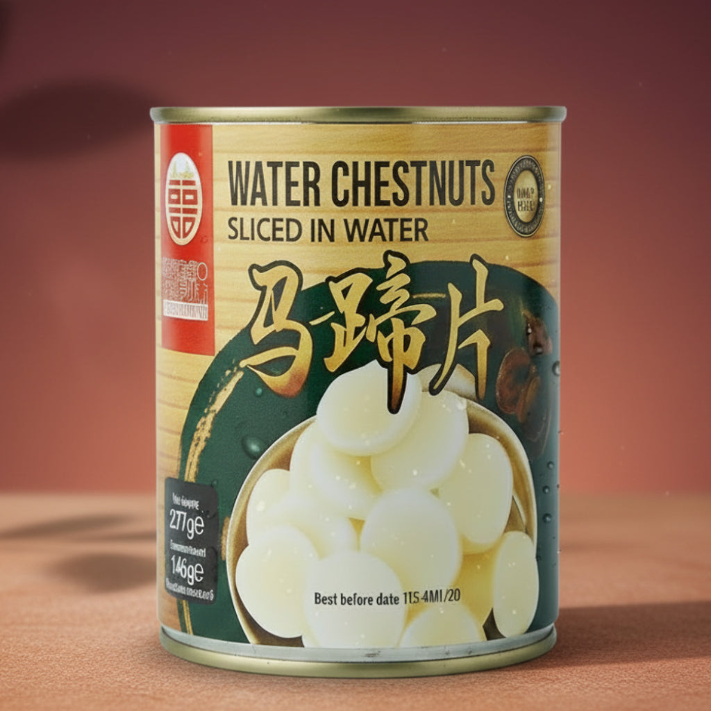 DOUBLE HAPPINESS Water Chestnut Slices Ready to Use for Stir Fry Asian Cooking