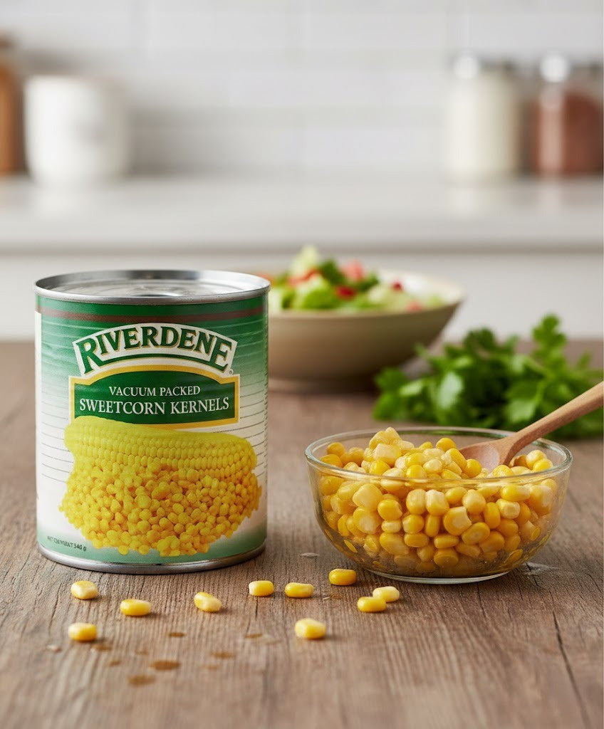 Sweet Corn Kernel 340g – Tender Whole Kernel Sweet Corn in Brine