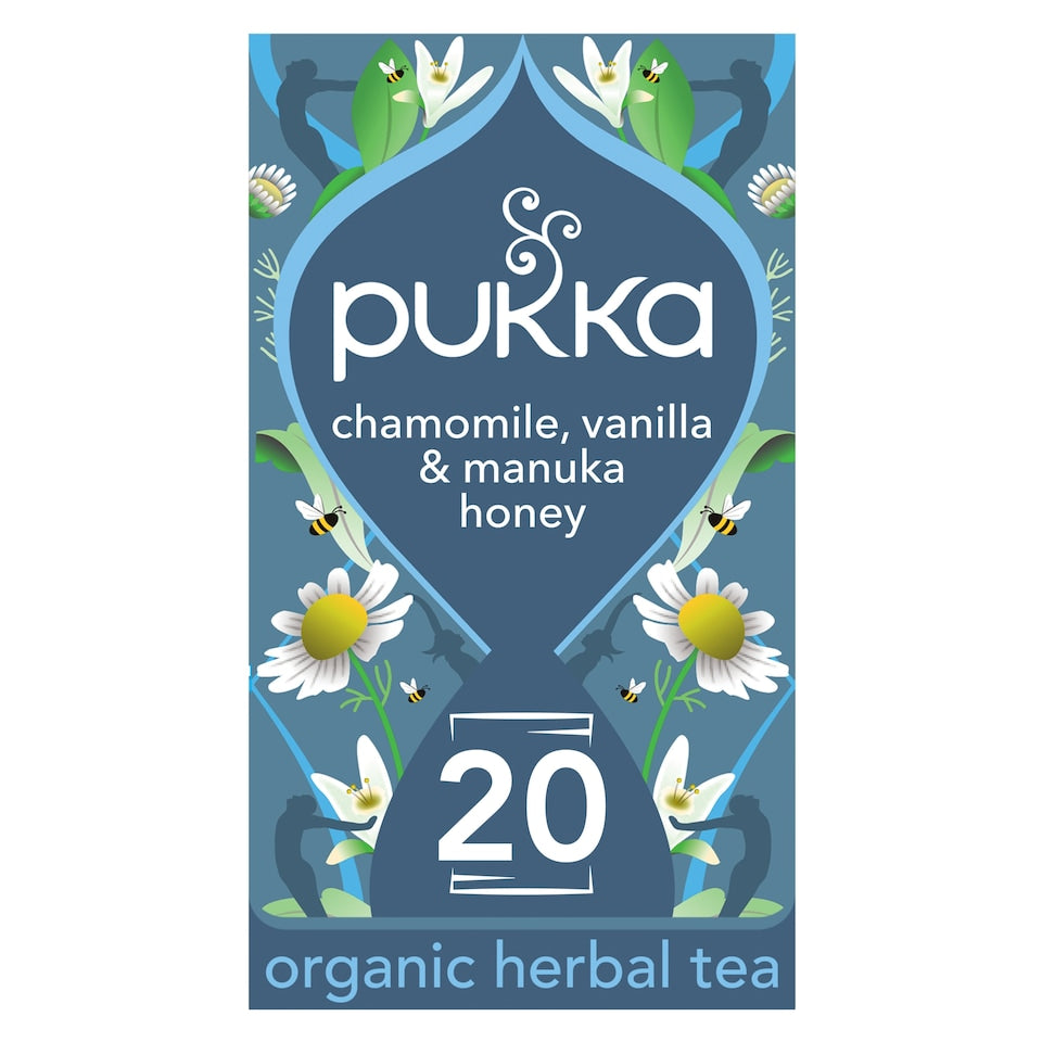 Pukka Organic Chamomile Vanilla & Manuka Honey Tea 20 Bags 32g Herbal Blend