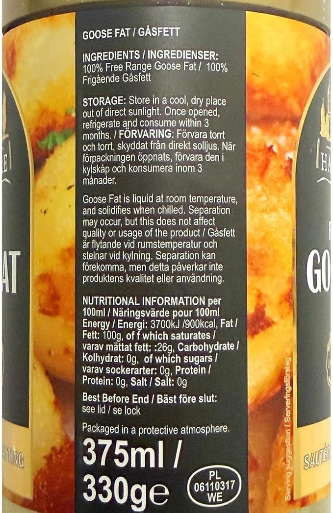 Hazlemere Fine Foods Free Range Goose Fat 2 x 375ml