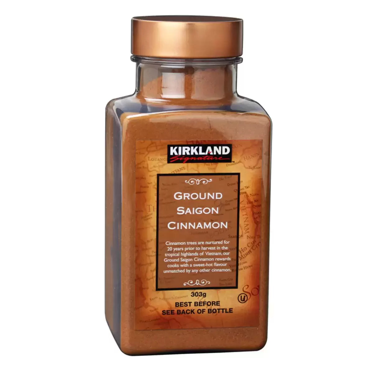 Kirkland Signature Ground Saigon Cinnamon 303g | Premium Ground Cinnamon | Warm & Aromatic Spice | Ideal for Baking, Cooking & Drinks