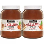 Kirkland Signature Hazelnut Spread 2 x 1kg | Smooth Chocolate Hazelnut Spread | Creamy & Rich | Ideal for Toast, Pancakes, Baking & Desserts