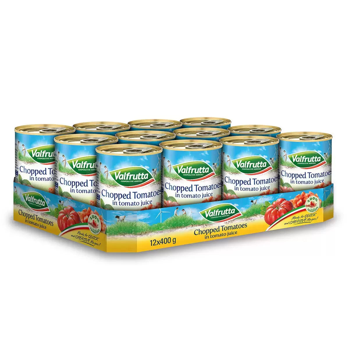 Valfrutta Chopped Tomatoes, 12 x 400g