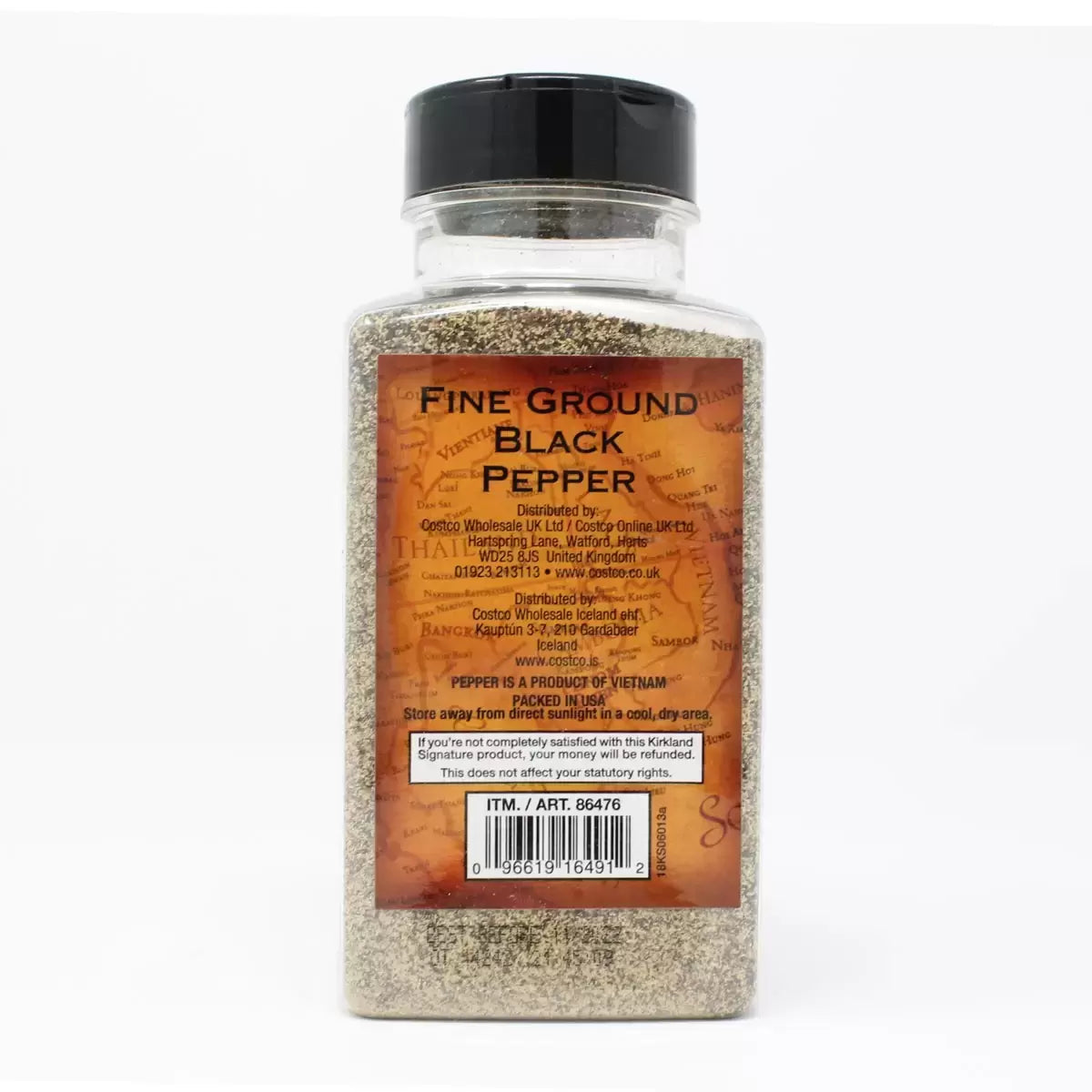 Kirkland Signature Fine Ground Black Pepper 348g | Premium Fine Ground Black Pepper | Bold & Aromatic Seasoning | Ideal for Cooking & Everyday Use