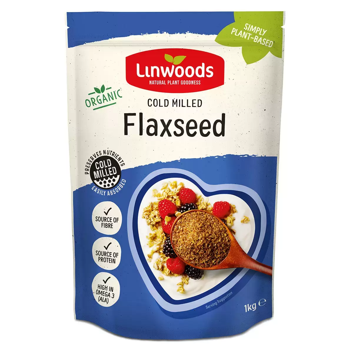 Linwoods Organic Flaxseed 1 kg – Premium Organic Milled Flax Seeds