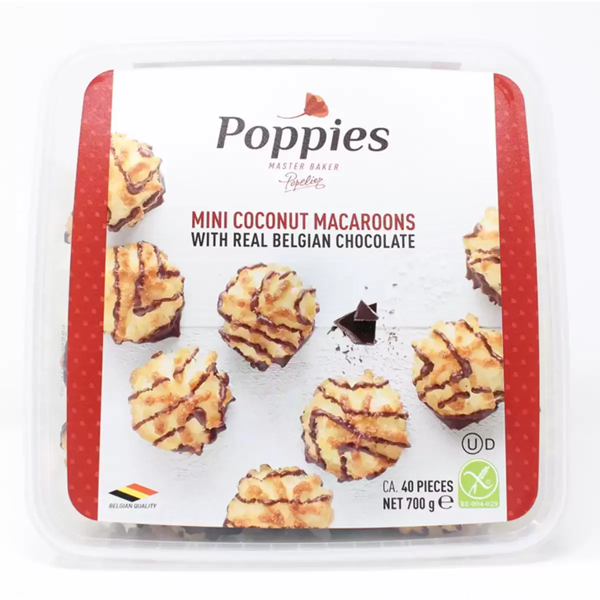 Poppies Mini Coconut Macaroons with Real Belgian Chocolate 700 g