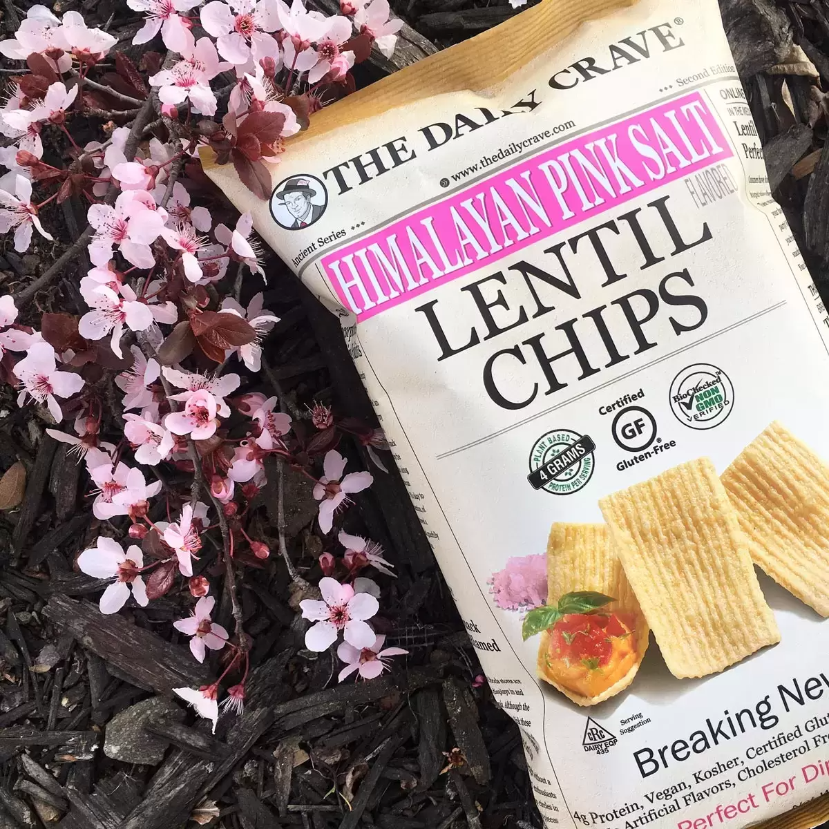 The Daily Crave Himalayan Pink Salt Lentil Chips 510 g – Crunchy Baked Lentil Snack