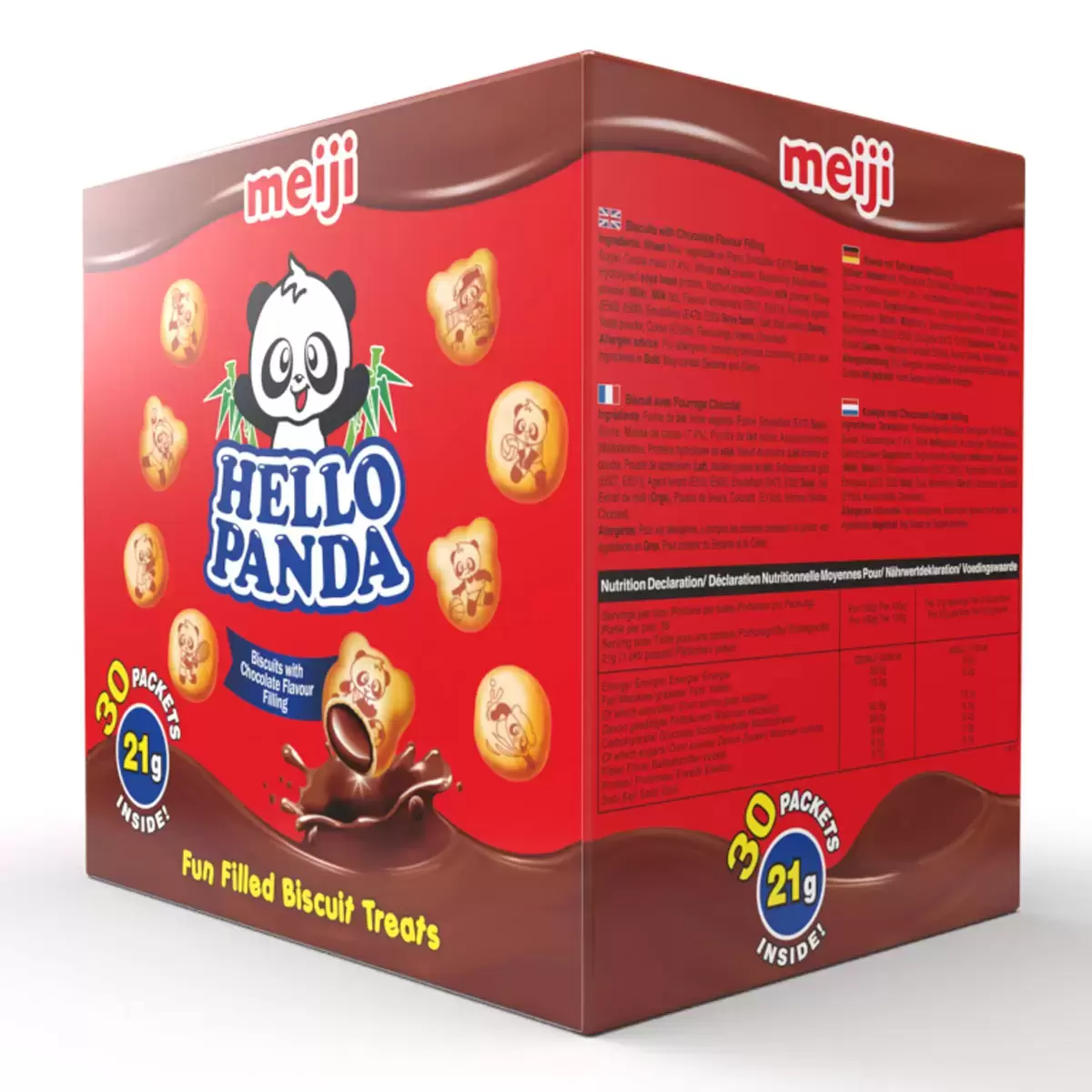 Hello Panda Chocolate Filled Biscuits 30 × 21g