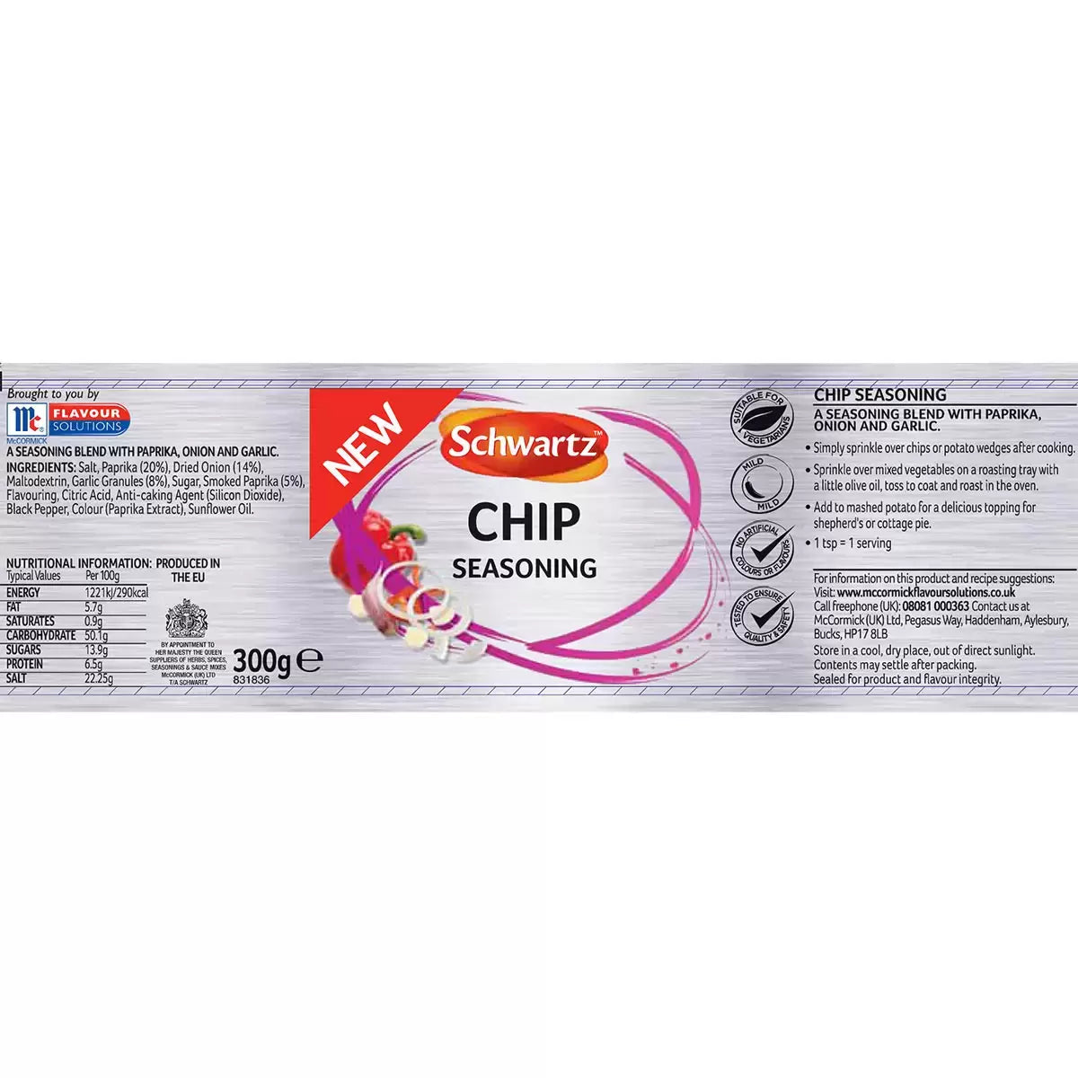 Schwartz Chip Seasoning 300g | Seasoning for Chips, Fries & Potatoes