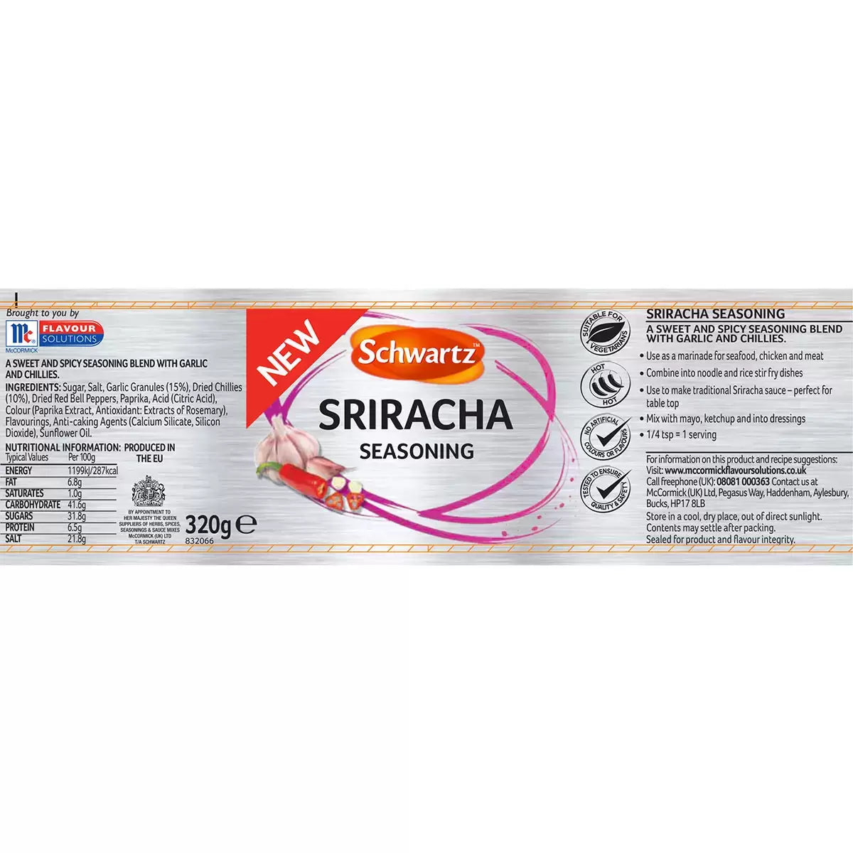 Schwartz Sriracha Seasoning, 320g