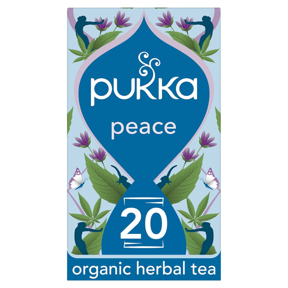 Pukka Organic Peace Herbal Tea With Chamomile 20 Tea Bags 30g Herbal Blend