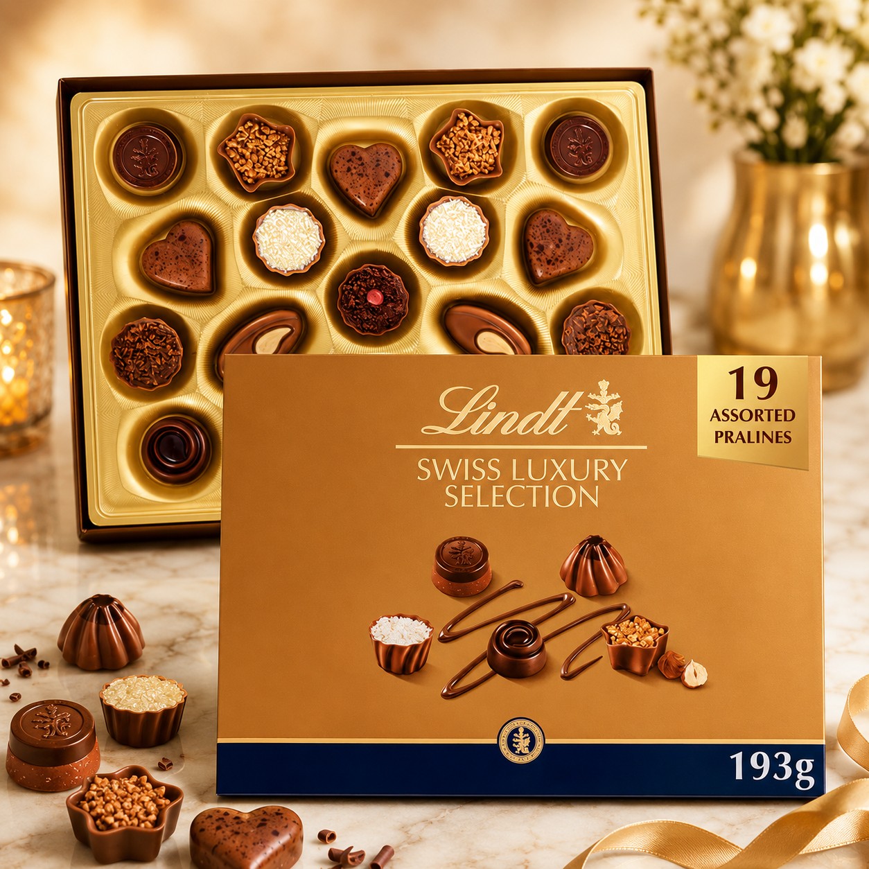 Lindt Swiss Luxury Selection Assorted Chocolate Box 193g Premium Gift Collection