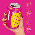 Poppi Strawberry & Lemon Soda Cans 4x330ml Fruity Citrus Sparkling Drink