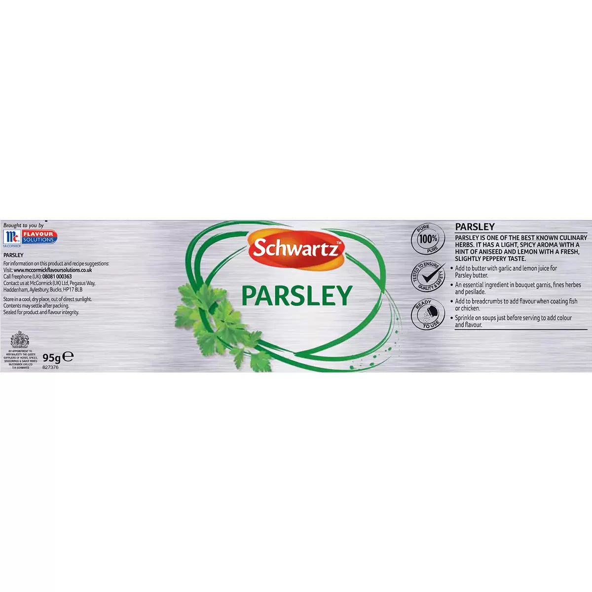 Schwartz Parsley 95g | Premium Dried Parsley for Soups, Salads, Pasta & Everyday Cooking