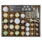80CT Shatterproof ornament Set Gold