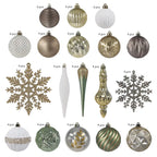 80CT Shatterproof ornament Set Gold