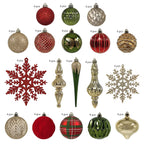 80CT Shatterproof ornament Set Red