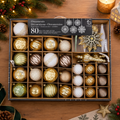 80CT Shatterproof ornament Set Gold
