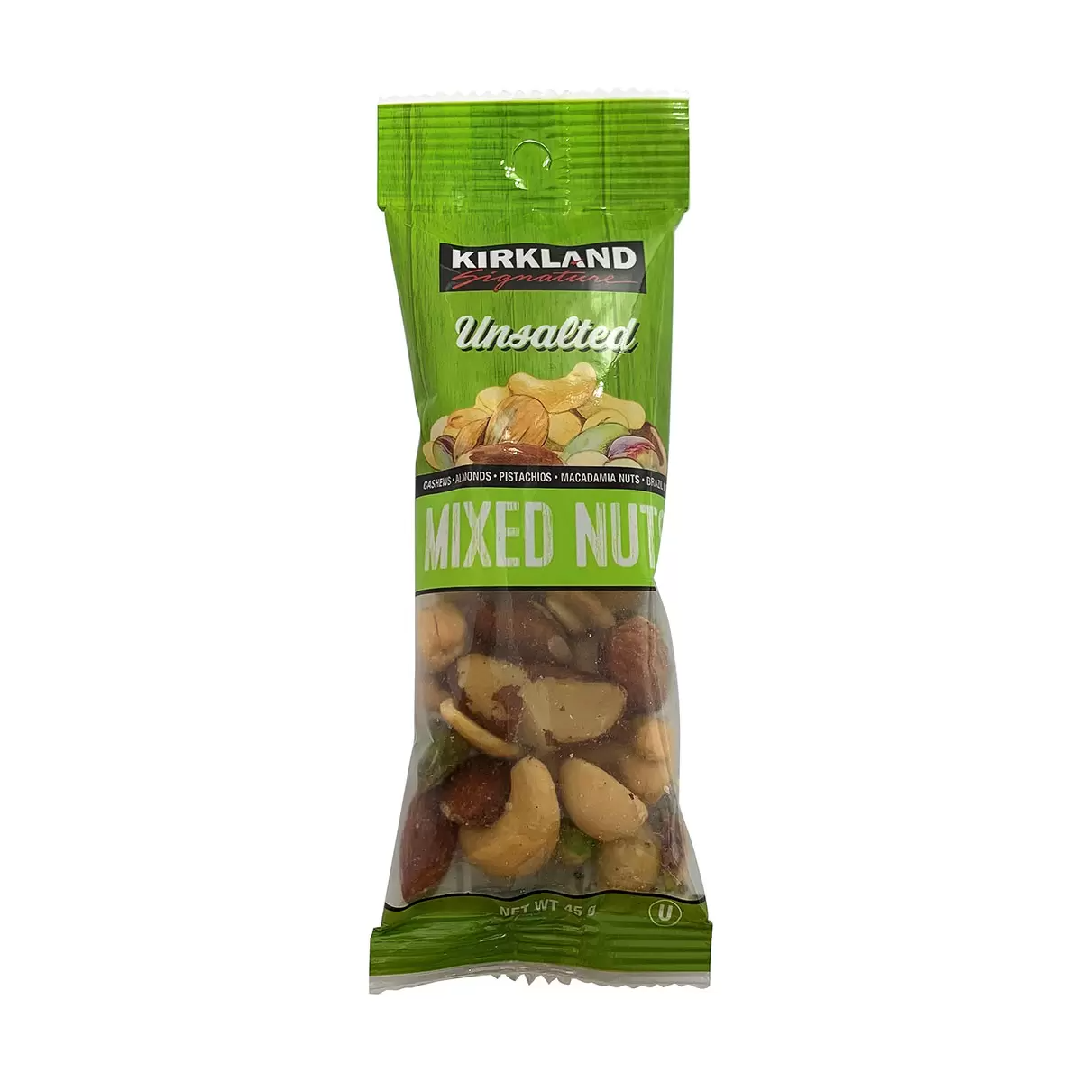 Kirkland Signature Unsalted Mixed Nut Snack Packs - 21 Count (45g Individual Packs)