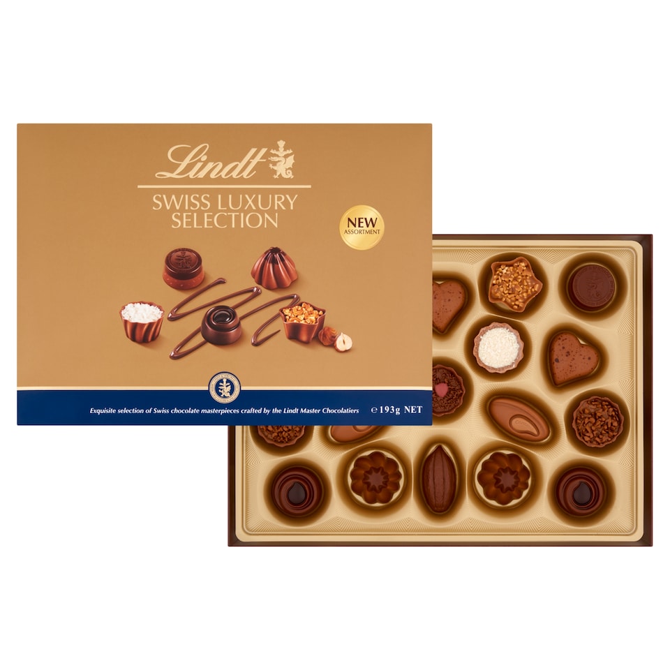 Lindt Swiss Luxury Selection Assorted Chocolate Box 193g Premium Gift Collection