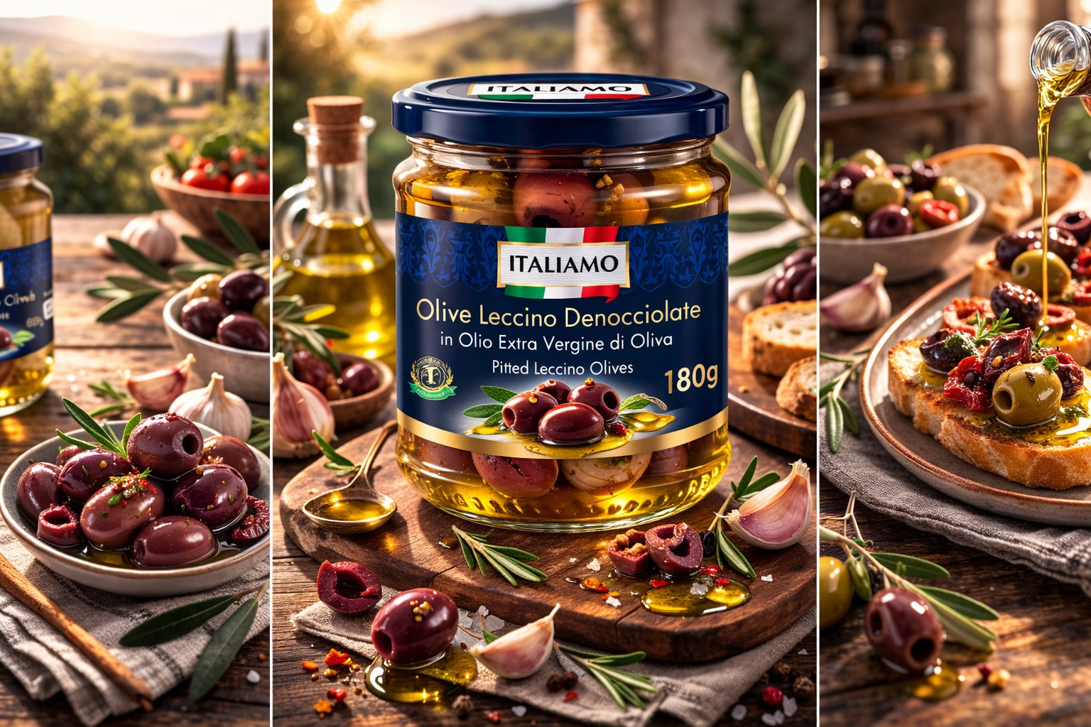 Leccino Olives In Extra Virgin Olive Oil 220ml Summer Mediterranean Treat