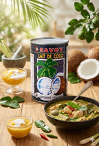 AROY-D SAVOY Coconut Cream 400ml Rich Coconut Cream for Cooking Baking Recipes