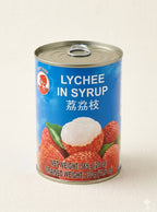 COCK BRAND Lychee in Syrup Sweet Tropical Fruit for Desserts Drinks Recipes