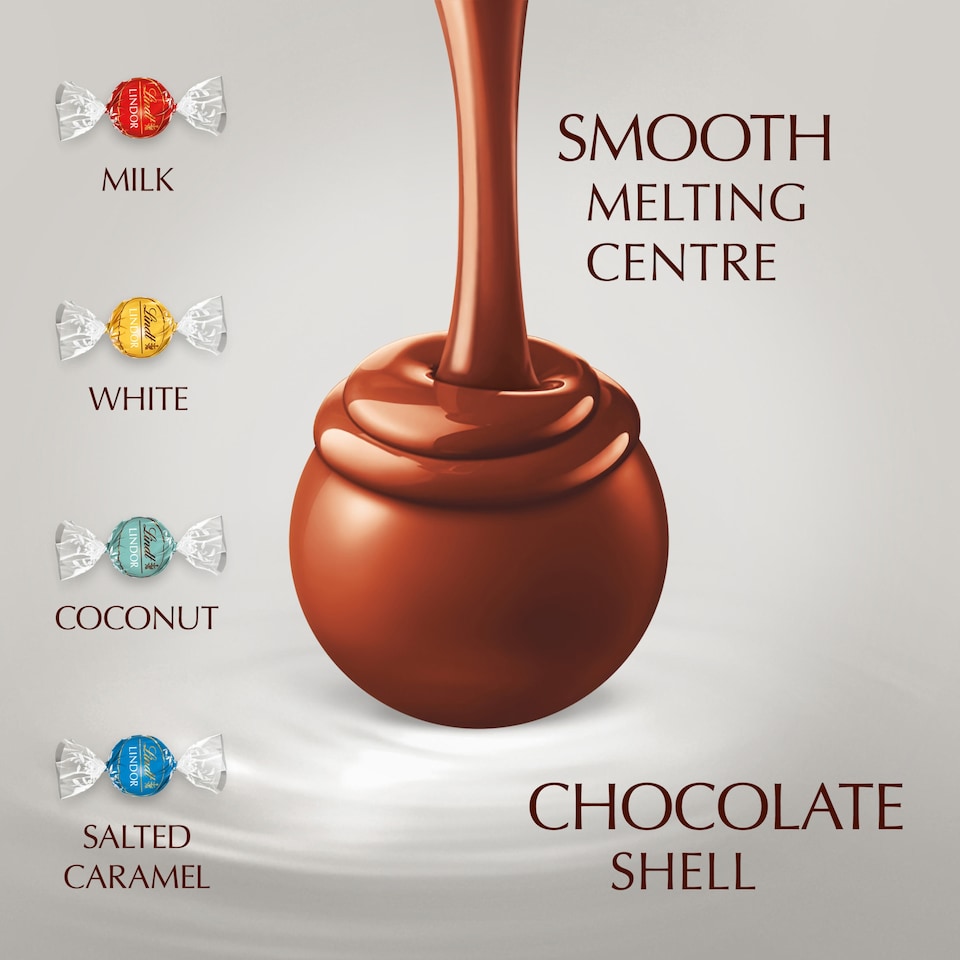 Lindt Lindor Silver Assorted Chocolate Truffles Box 337g Luxury Gift Selection