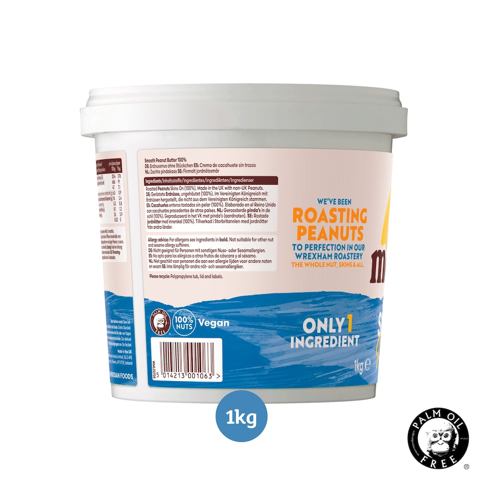 Meridian Smooth Peanut Butter 1kg High Protein Nut Butter Spread