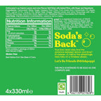 Poppi Lemon & Lime Soda Cans 4x330ml Citrus Sparkling Refreshment